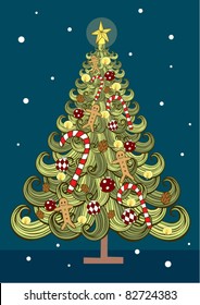 christmas tree vector/illustration