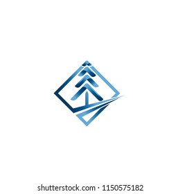 Christmas tree vectors. Creative Christmas logo design vector template. Technology tree logo idea. 