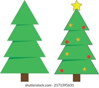Christmas tree vectors. Christmas design.