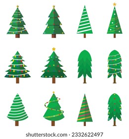 Weihnachtsbaum Vol. 3, Weihnachtsbaum-Vektorklassenkunst, Weihnachtsbaum-Paket