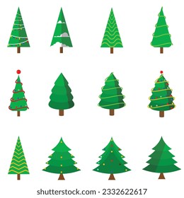 Christmas Tree Vol. 4, Christmas Tree Vector Clipart, Christmas Tree Bundle