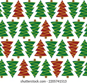Christmas tree wallpaper background seamless pattern. paper fabric wrapping seamless Xmas