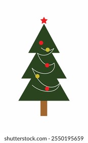 Árvore de Natal, fundo branco.
