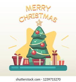 Christmas tree white gift 