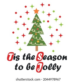 Christmas tree, winter celebration postcard for season greetings holidays and new year
