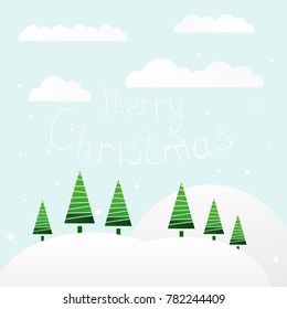 Christmas, tree winter,vector illustration