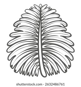 Christmas Tree Worm Outline Illustration