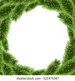 Christmas tree wreath vector 
