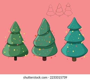 Weihnachtsbaum, Weihnachtsbaum, Vektorweihnachtsbaum