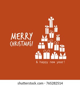 Christmas tree for your design. Vector illustration