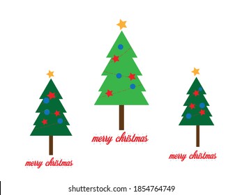 Christmas Tree,colorful cartoon tree vector ,Collection of christmas trees,Decorated  trees,new design,beautiful christmas tree,tree icon