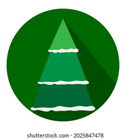 Christmas tree.Flat design style.Xmas tree.Vector illustration.