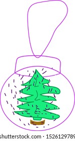 Christmas Tree.Illustration of a Christmas tree. Vector Eps10.
