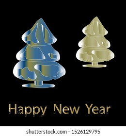 Christmas Tree.Illustration of a Christmas tree. Vector Eps10.