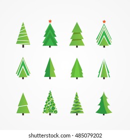 Similar Images, Stock Photos & Vectors of Christmas tree set