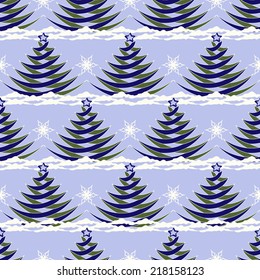 Christmas trees. Abstract vector illustration of a christmas background