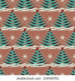 Christmas trees. Abstract vector illustration of a christmas background