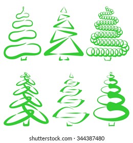 Christmas trees abstraction
