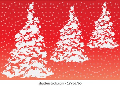 Christmas Trees Background