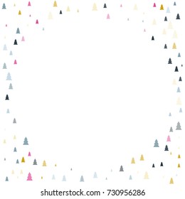 christmas trees background, Evergreen fir tree vector illustration isolated on white, spruce, conifer green icons, Multiple coniferous trees. 