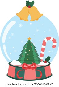 Christmas, trees, trees, bells, ribbons, leases, Christmas decorations, decorations, snow, snowflakes, bulbs, snowballs, winter, anniversaries, vacations, araucaria, plants, nature