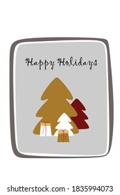 Christmas trees and boxes picture
