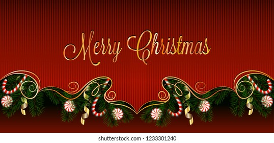 Christmas with Christmas trees and candies