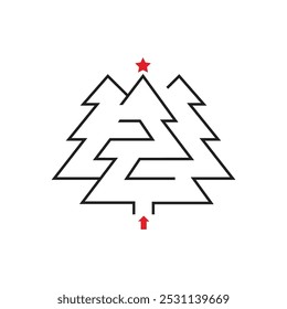 Christmas trees children's labyrinth conundrum