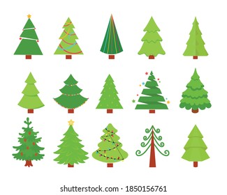Christmas Tree Set Stock Vector (Royalty Free) 64714978