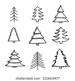 Christmas Tree Drawing Images Stock Photos Vectors