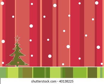 Christmas trees design with simplistic retro shapes