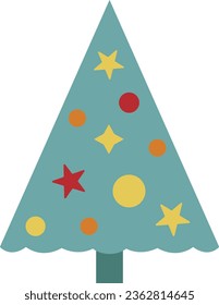 árboles de Navidad, iconos de elementos de navidad, iconos vectoriales para festividades, iconos de navidad plana, iconos vectoriales para las vacaciones de invierno
