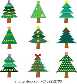 Christmas Trees Extract Vectors Picture