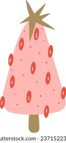 Christmas trees forest needles hand drawn