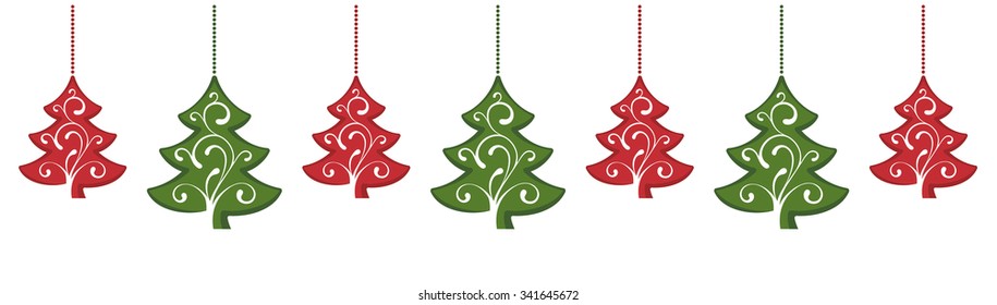 Christmas Trees hanging