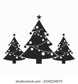 Christmas trees Icon Vector art image