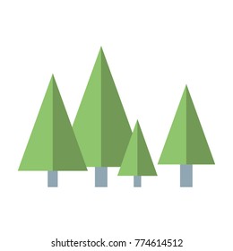Christmas trees icon. Vector illustration