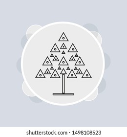 Christmas trees icon, vector simple design
