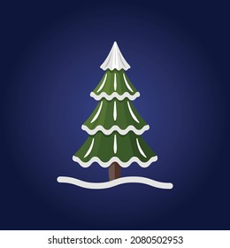 Christmas trees icon, vector simple design.