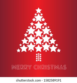Christmas Trees Illustration - Star Trees Illustration Vector Stock