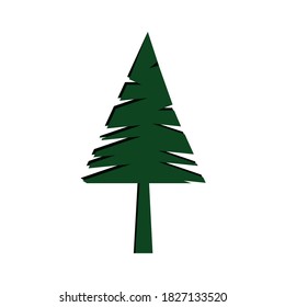 Christmas trees modern flat design.