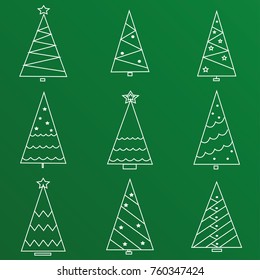 Christmas trees new year