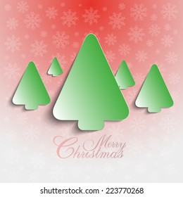 Christmas trees on abstract background