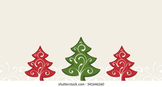 Christmas Trees with Ornaments