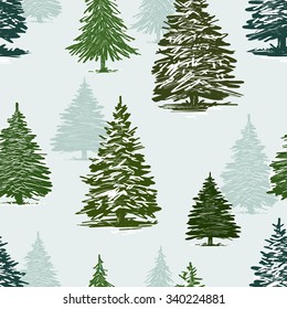 Christmas trees pattern