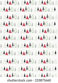 Christmas trees pattern abstract vector background