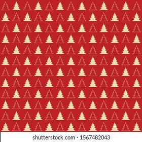 Christmas trees pattern. Vector illustration