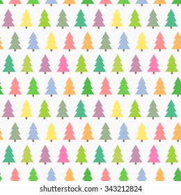 Christmas trees pattern. Vector illustration