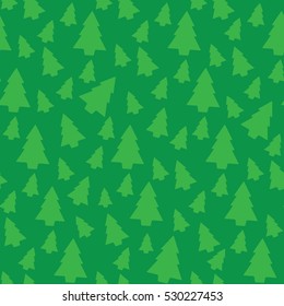 Christmas trees pattern. Vector illustration