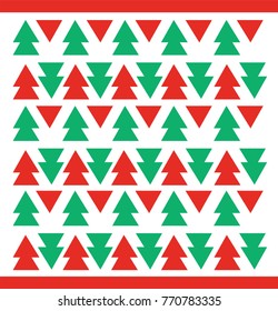 Christmas trees pattern. Vector illustration